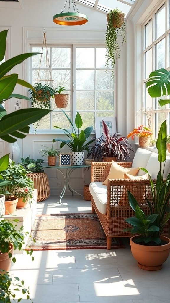 35 Dreamy Bloxburg House Ideas to Inspire Your Next Build A bright and airy sunroom filled with plants and cozy seating.