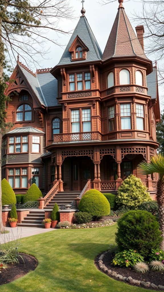 35 Dreamy Bloxburg House Ideas to Inspire Your Next Build A stunning Victorian mansion with intricate architecture and a lush garden.