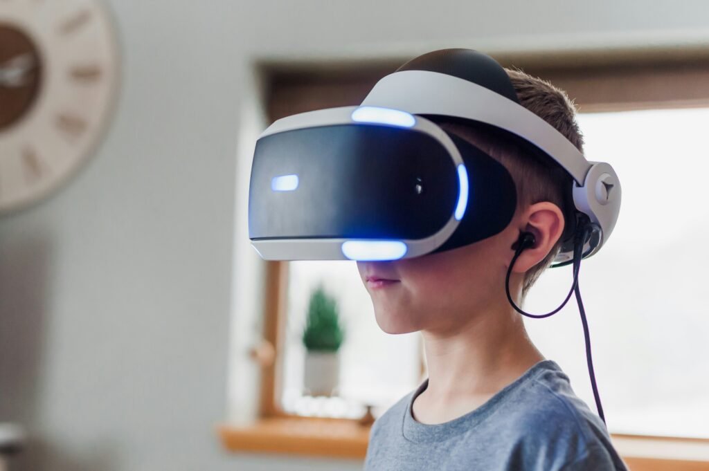 Are VR Headsets Bad for your Eyes a person comfortably using a VR headset
