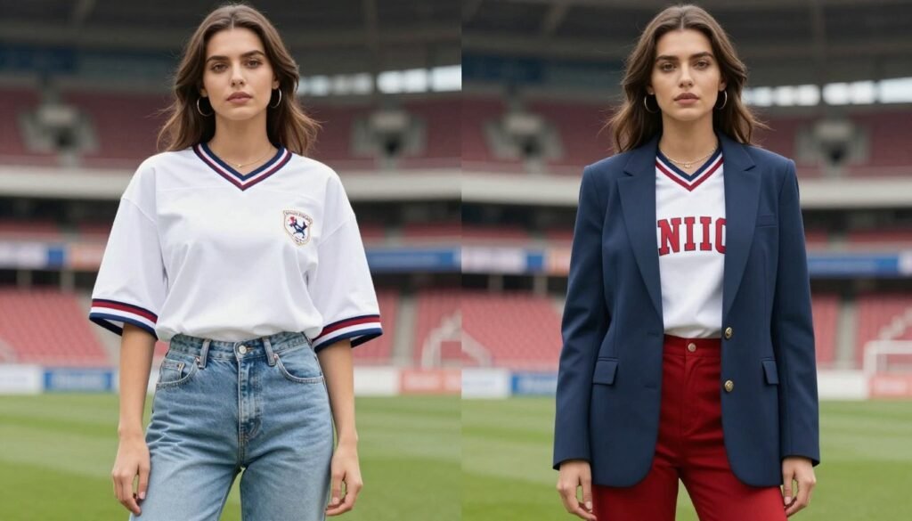 Comparison of casual and elevated game day outfits