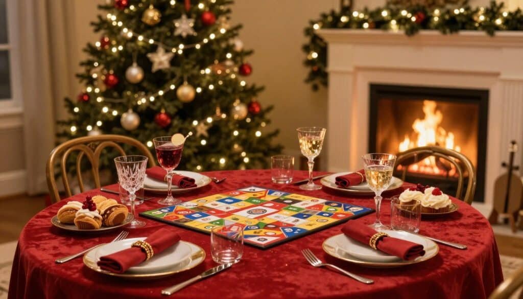festive Christmas luxury game night