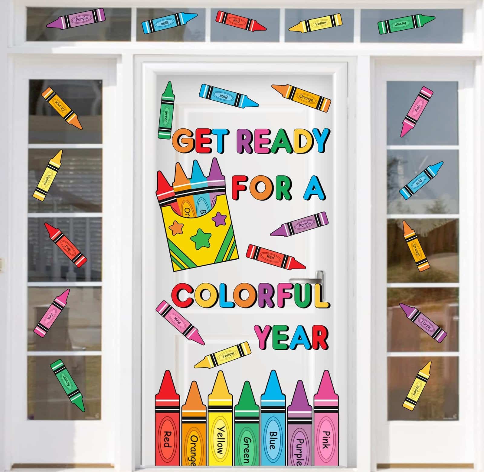 Classroom Door Decorations: 10 Welcoming Ideas for 2026 JarThenaAMCS Colorful Year Door Stickers