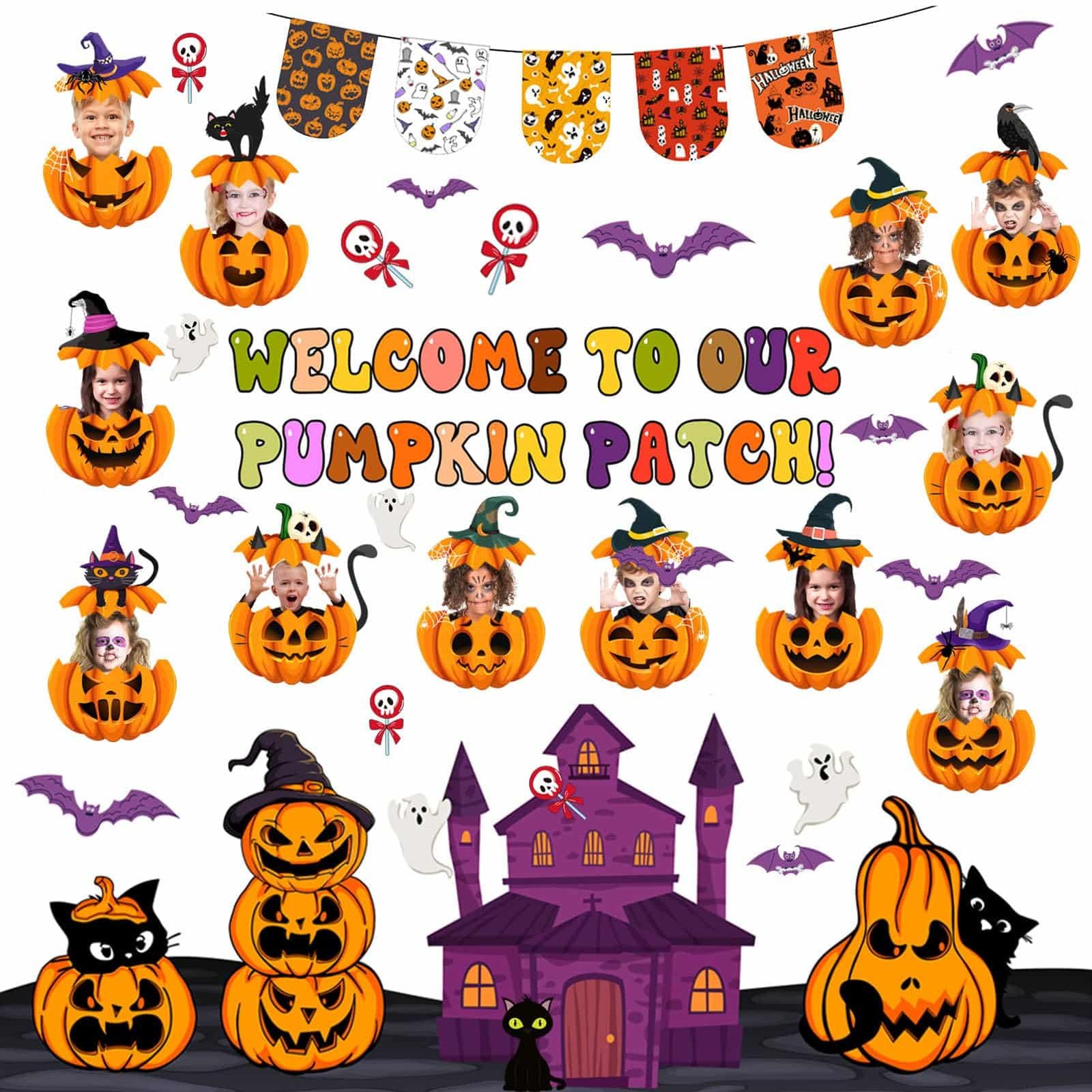 DIY Pumpkin Photo Classroom Door Decor