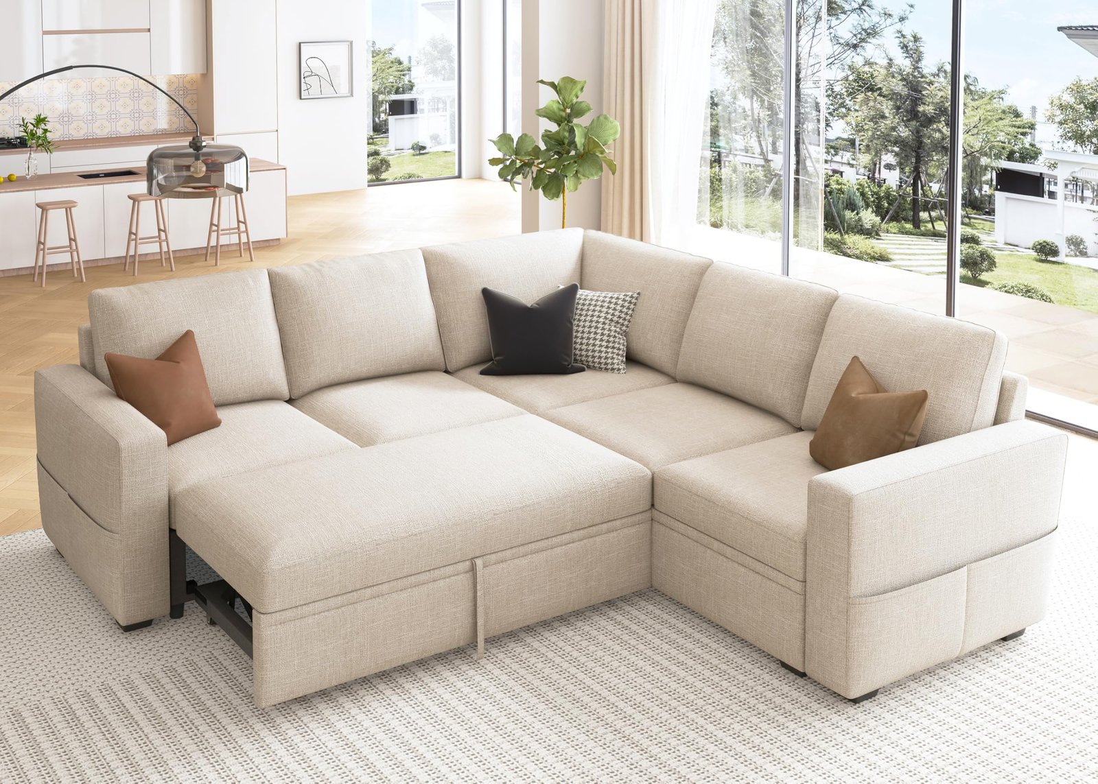 Corner Sofa Designs: 7 Stylish Picks for 2026 HONBAY Modular Sleeper Sectional