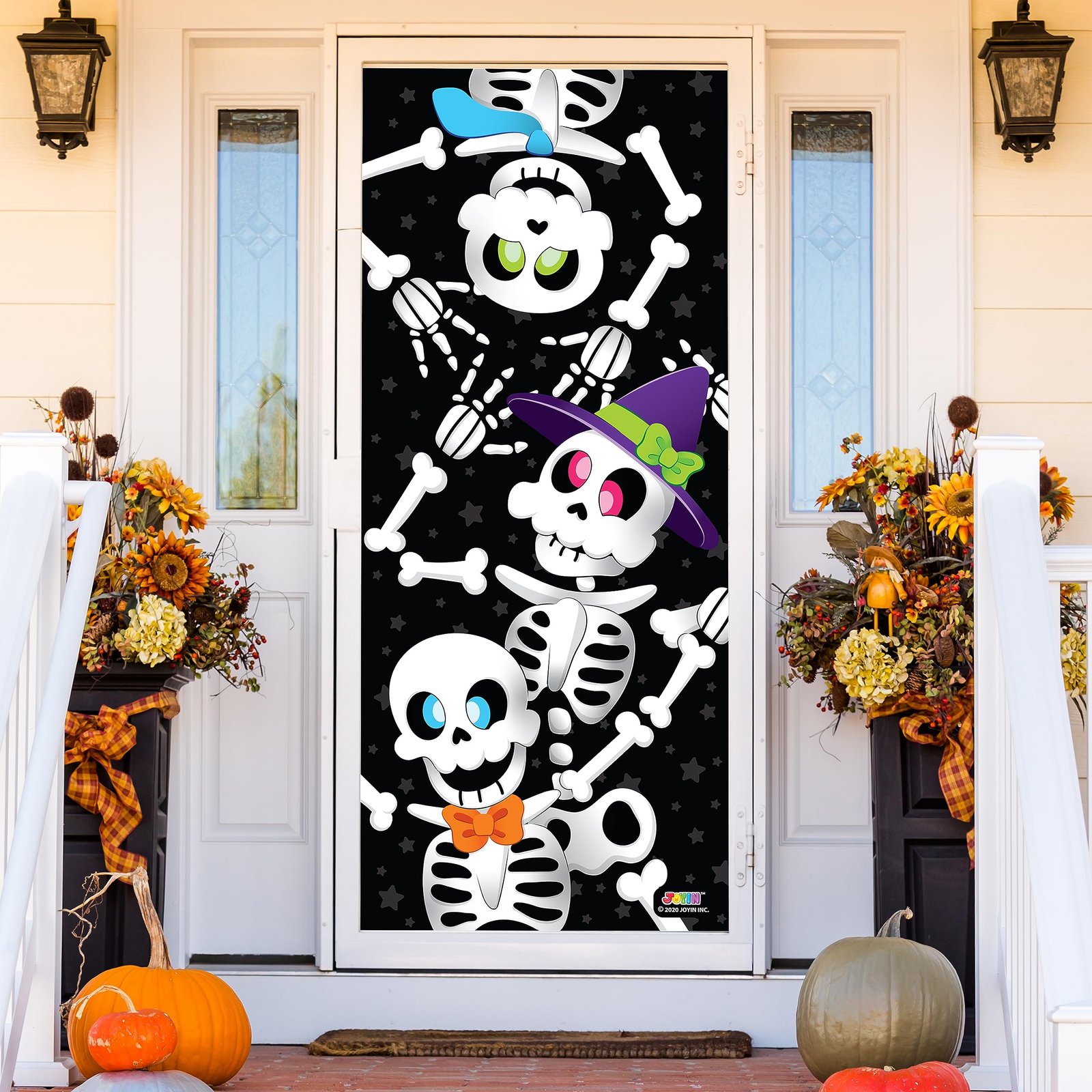Halloween Door Decorations for Classrooms: 10 Fun Picks JOYIN Cute Skeleton Door Cover